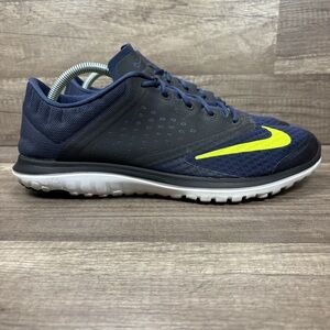 Nike FS Lite Run 2 Blue Yellow Mens US Size 11 EUR 45 685266-400 Running Shoes